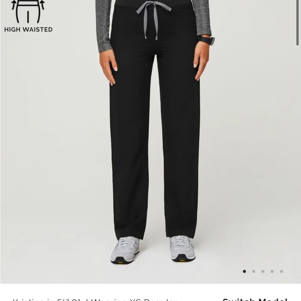 2! Figs high waisted straight leg pant size small